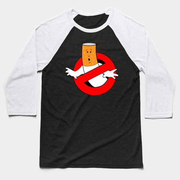 Cartoon No Smoking Sign Baseball T-Shirt by STARSsoft